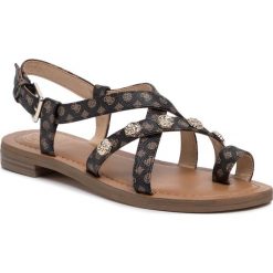 Sandały Guess Giorgie2 FL6IE2 FAL03. Pomarańczowe klapki damskie Guess, z aplikacjami, bez obcasa. W wyprzedaży za 299,00 zł.