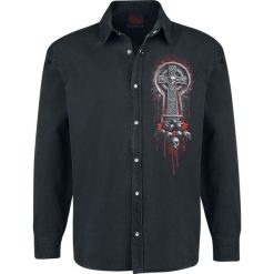 Spiral Bleeding Souls Workershirt czarny. Czarne koszule męskie marki Spiral, l, z nadrukiem, z dekoltem na plecach, z długim rękawem. Za 144,90 zł.