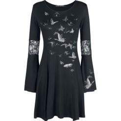 Outer Vision Sewed Dreams Sukienka czarny. Czarne sukienki marki Outer Vision, na imprezę, l, z koronki, z dekoltem w łódkę, z krótkim rękawem, krótkie, mini. Za 184,90 zł.