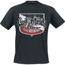 T-shirty męskie: Gas Monkey Garage Red, White & Black Shield T-Shirt czarny