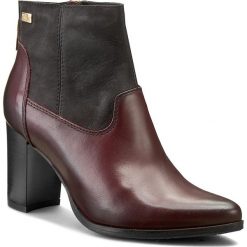 Botki damskie lity: Botki SIMEN - 8320 C.Bordo/S04