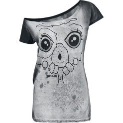 Gremlins Gizmo Koszulka damska biały (Old White)/szary. Szare bluzki damskie marki Gremlins, s, z nadrukiem, vintage, z dekoltem w łódkę. Za 62,90 zł.