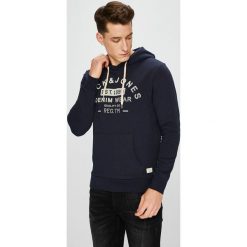 Jack & Jones - Bluza. Niebieskie bluzy męskie Jack & Jones, s, z nadrukiem, z bawełny, z kapturem, bez rękawów, z kapturem. Za 129,90 zł.