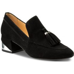 Półbuty KAZAR - Brava 32098-02-00 Black. Białe półbuty damskie skórzane marki Kazar, na wysokim obcasie, na szpilce. W wyprzedaży za 399,00 zł.