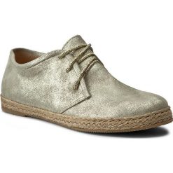 Espadryle OLEKSY - 460/735 Beżowy Złoty. Żółte espadryle damskie marki Oleksy, bez wzorów, ze skóry, bez obcasa, na płaskiej podeszwie, bez zapięcia. W wyprzedaży za 189,00 zł.