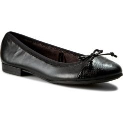 Baleriny TAMARIS - 1-22110-27 Black/Blk Met 094. Czarne baleriny damskie Tamaris, bez wzorów, ze skóry ekologicznej, klasyczne, bez obcasa, na płaskiej podeszwie. W wyprzedaży za 179,00 zł.