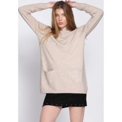 Beżowy Sweter Morning Drizzle. Brązowe bez kategorii Born2be, xxl, z okrągłym kołnierzem. Za 59,99 zł.
