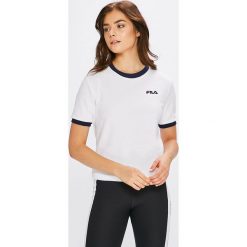 Fila - Top. Szare topy damskie Fila, l, z bawełny, z okrągłym kołnierzem. W wyprzedaży za 159,90 zł.