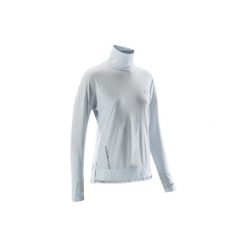 Bluza Z DŁUGIM RĘKAWEM DAMSKA RUN DRY PLUS SZARA. Szare bluzy damskie KALENJI, z elastanu, długie. Za 59,99 zł.