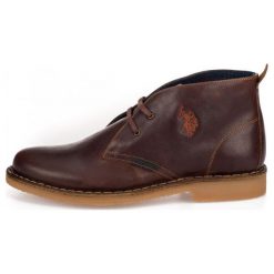 U.S. Polo Assn. Buty Za Kostkę Męskie Must 44 Brązowe. Pomarańczowe buty wizytowe męskie marki U.S. Polo Assn., ze skóry. W wyprzedaży za 259,00 zł.