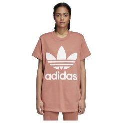 KOSZULKA ADIDAS ORIGINALS BIG LOGO CE2439. Różowe koszulki damskie marki Adidas, bez wzorów, bez kołnierzyka, bez rękawów. Za 129,00 zł.