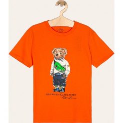 Polo Ralph Lauren - T-shirt dziecięcy 134-176 cm. Pomarańczowe t-shirty chłopięce Polo Ralph Lauren, z nadrukiem, z bawełny, bez rękawów. W wyprzedaży za 159,90 zł.
