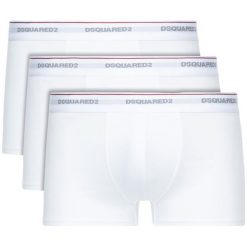 Komplet 3 par bokserek Dsquared2 Underwear DCXC60040. Białe bokserki męskie Dsquared2 Underwear, bez wzorów, z elastanu. W wyprzedaży za 159,00 zł.