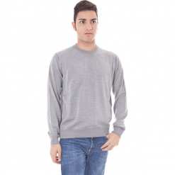Sweter w kolorze szarym. Szare swetry klasyczne męskie Just Cavalli, Calvin Klein, Lee, m, z okrągłym kołnierzem. W wyprzedaży za 129,95 zł.