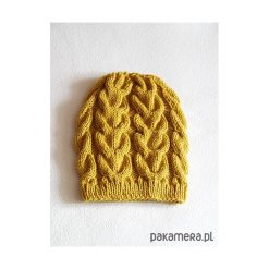 Czapka musztardowa. Szare czapki damskie marki Pakamera. Za 85,00 zł.