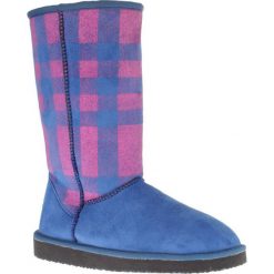 Buty zimowe damskie: Kozaki „Sabina” w kolorze niebiesko-różowym
