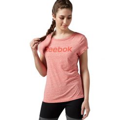 Bluzki damskie: Reebok Koszulka damska Elements Logo czerwona r. XS (AY2029)