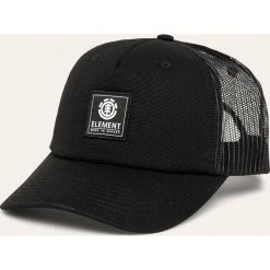 Element - Czapka. Czarne czapki męskie Element, z aplikacjami, z bawełny. Za 99,90 zł.