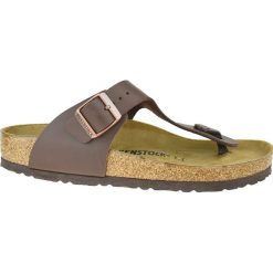 Birkenstock Ramses BF 44701. Pomarańczowe klapki damskie Birkenstock, bez wzorów, bez obcasa. W wyprzedaży za 269,99 zł.
