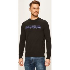 Napapijri - Bluza. Czarne bluzy męskie Napapijri, s, z nadrukiem, z elastanu, z okrągłym kołnierzem, bez rękawów, bez kaptura. Za 389,90 zł.