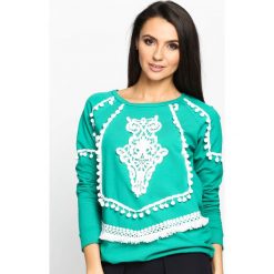 Bluzy damskie: Zielona Bluza Pocahontas