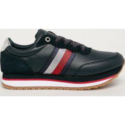 Tommy Hilfiger - Buty skórzane. Niebieskie buty sportowe damskie TOMMY HILFIGER, ze skóry. Za 449,90 zł.