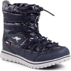 Śniegowce KANGAROOS - K-Wowi Jog Rtx 39071 000 4071 Dk Navy. Niebieskie kozaki damskie KangaROOS, na zimę, ze skóry ekologicznej, bez zapięcia. W wyprzedaży za 239,00 zł.