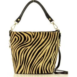 Marco mazzini torebka listonoszka italia elegance - zebra beige. Brązowe listonoszki damskie MAZZINI, w paski, ze skóry, eleganckie, futrzane, bez dodatków. W wyprzedaży za 199,00 zł.