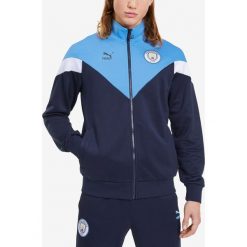 Puma Mcfc Iconic Mcs Track Kurtka Niebieski. Niebieskie kurtki męskie Puma, na wiosnę, xl, bez wzorów, z bawełny, bez kaptura. Za 378,95 zł.