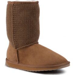 Buty EMU AUSTRALIA - Stinger Lo Knit W12157 Chestnut. Pomarańczowe kozaki damskie EMU Australia, ze skóry, klasyczne, bez obcasa, bez zapięcia. W wyprzedaży za 519,00 zł.