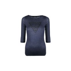 Bluzki Guess W63I18K4OH0. Niebieskie bluzki damskie Guess, bez wzorów, bez kołnierzyka, bez rękawów. Za 179,00 zł.