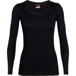 Icebreaker top damski Wmns 200 Oasis LS, Scoop Black, L. Czarne topy damskie Icebreaker, l, bez wzorów, z wełny, bez kołnierzyka. W wyprzedaży za 239,00 zł.