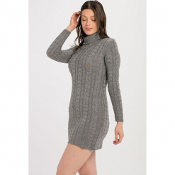 Sweter w kolorze szarym. Szare golfy damskie marki Jimmy Sanders, l, ze splotem. W wyprzedaży za 137,95 zł.