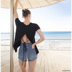 Bluzki, topy, tuniki: T-shirt MARINA BLACK