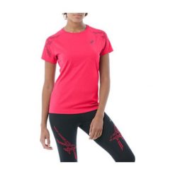 Asics Koszulka damska STRIPE SS TOP Cosmo Pink Heather r. M. Brązowe bralety damskie marki Asics, m. Za 106,43 zł.