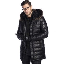 Kurtka CIPRIANO SKCS000044. Czarne kurtki męskie pikowane marki Giacomo Conti, na jesień, m, ze skóry. Za 2499,00 zł.