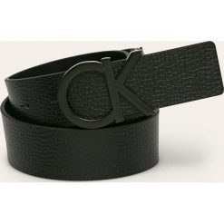 Calvin Klein - Pasek skórzany. Czarne paski męskie Calvin Klein, w paski, ze skóry. Za 269,90 zł.