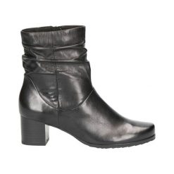 Caprice Botki Czarny female czarny 38.5. Czarne botki damskie Caprice, ze skóry, eleganckie, bez obcasa, na zamek. Za 399,00 zł.