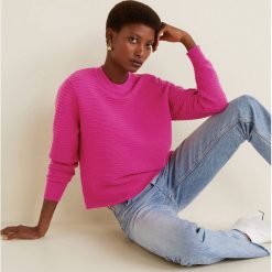Mango - Sweter Tubit. Szare swetry klasyczne damskie marki Mango, l, z dzianiny, z okrągłym kołnierzem. Za 119,90 zł.