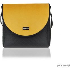 TOREBKA PURO CLASSIC 2562 MUSTARD VELVET. Żółte torebki klasyczne damskie Pakamera, bez wzorów, na ramię, bez dodatków. Za 179,00 zł.