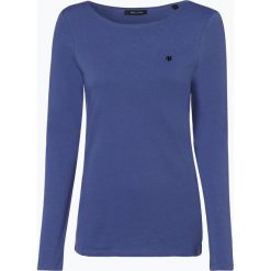 Marc O'Polo - Damska koszulka z długim rękawem, niebieski. Niebieskie t-shirty damskie marki Marc O'Polo, l, z bawełny, polo. Za 129,95 zł.