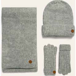 Pepe Jeans - Czapka, szalik i rękawiczki. Szare szaliki damskie Pepe Jeans, bez wzorów, z jeansu. W wyprzedaży za 199,90 zł.