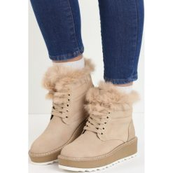 Beżowe Śniegowce Over You. Brązowe buty zimowe damskie marki NEWFEEL, z gumy. Za 109,99 zł.