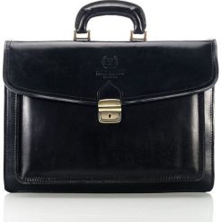 Ekskluzywna skórzana teczka męska Paolo Peruzzi CRUZ czarna. Czarne torby męskie skórzane Paolo Peruzzi, w paski, ze skóry, eleganckie. Za 499,00 zł.