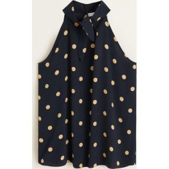 Mango - Top Roberts. Niebieskie bluzki damskie Mango, l, bez wzorów, z wiskozy, bez kołnierzyka. Za 89,90 zł.