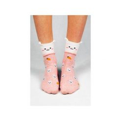 Skarpetki z królikiem i uszkami 3D. Czerwone skarpetki damskie marki Candysox.pl. Za 30,00 zł.