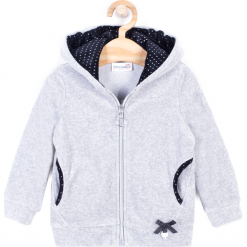 Bluza. Szare bez kategorii marki MOUSE, z bawełny, z długim rękawem, długie, z kapturem. Za 49,90 zł.