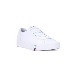 Buty Tommy Hilfiger 100 CORPORATE. Białe trampki męskie marki TOMMY HILFIGER, bez wzorów, bez zapięcia. Za 432,90 zł.