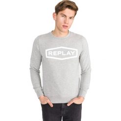 Replay Bluza Szary. Szare bluzy męskie Replay, xxl, z nadrukiem, z bawełny, bez kołnierzyka, bez rękawów, bez kaptura. Za 464,95 zł.