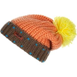 Czapki damskie: Woox Czapka Zimowa z Pomponem Unisex | Pomarańczowa Lena Beanie – Lena Beanie – – 8595564749134